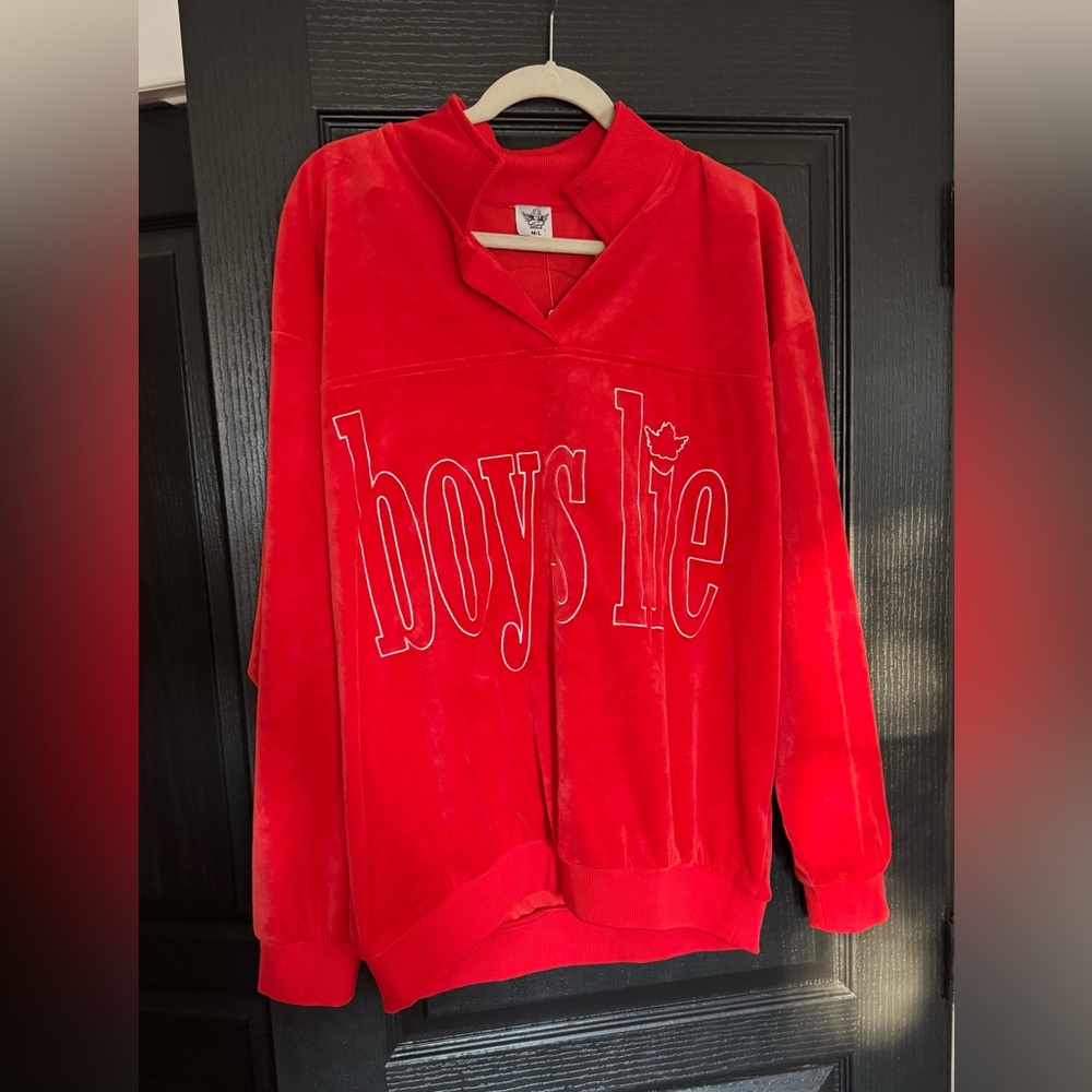 Boys Lie Bold Red Hoodie